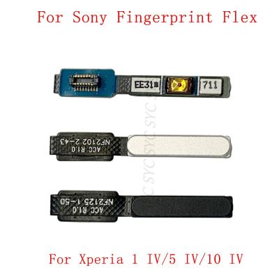 ปุ่มเซ็นเซอร์ลายนิ้วมือสายเคเบิ้ลยืดหยุ่นสำหรับ Sony Xperia 1 IV 5 IV 10 IV อะไหล่ซ่อมเครื่องสแกนเซ็นเซอร์สัมผัส