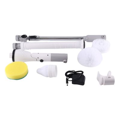 Electric Spin Scrubber, Shower Cleaning Brush Adjustable Extension Arm, Cordless Cleaning Brush for Shower
