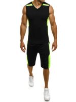 The new 2019 tight sleeveless T-shirt sports fitness quick-drying men basketball perspiration suits