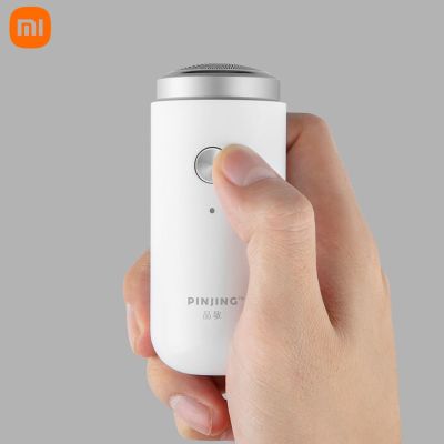 Xiaomi Pinjing ผู้ชายมินิมีดโกนหนวดไฟฟ้าเครื่องโกนหนวดไฟฟ้า USB ชาร์จแบบพกพาเครา Trimmer ล้างทำความสะอาดได้แห้งมีดโกน