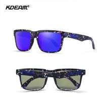 Brand Designer Kdeam Polarized Sunglasses Men Square Frame UV400 Sports Sun Glasses Women Eyewear Ken block with Soft Nose Pad