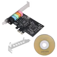 PCIe Sound Card 5.1, PCI Express Surround Card 3D Stereo Audio with High Sound Performance PC Sound Card CMI8738 Chip