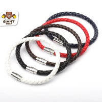 GIANTSHOP สร้อยข้อมือ bracelet สายถัก หัวแม่เหล็ก 5 สี (FK)