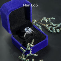 Her Lab Jewelry | แหวนเพชรทองคำขาว Moissanite แท้18K,3กะรัตต้นฉบับพร้อมใบรับรองกรา100% ผ่านตัวเลือกเพชรแหวนเพชรเจียรรูปไข่4ง่ามแหวนแต่งงานสีแพลทินัม950ของขวัญพิเศษสำหรับผู้ชายและผู้หญิงแหวนหมั้นแบบคลาสสิกTH