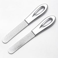 Double Side Buffer Grinding Metal Frosted Surface Nail Art Tools Nail File Stainless Steel Manicure Pedicure Scrub