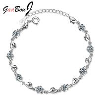 Love Heart Bracelets For Women Zircon Bracelets on Hand 925 Silver Wedding Luxury Quality Jewelry Free Shipping GaaBou Jewellery