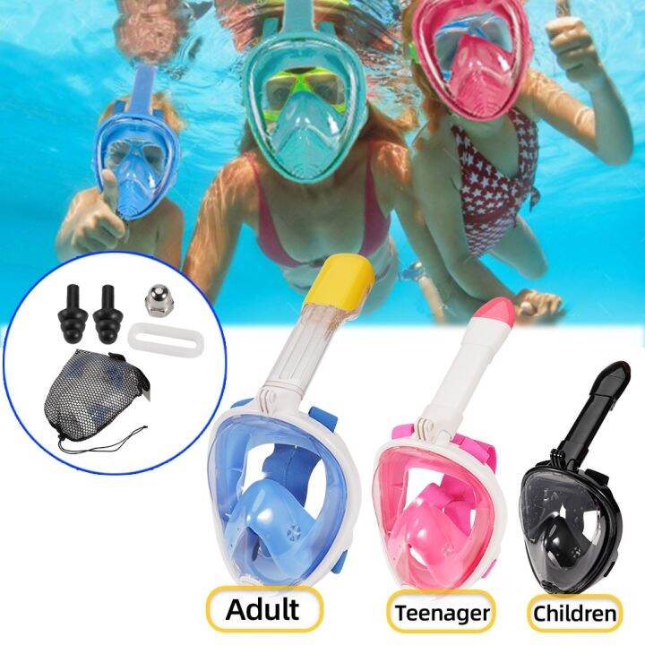 Children Full Snorkel Swimming Diving Anti-Fog Scuba Gear Set ...