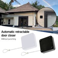 ▼☎✳ Pull Automatic Door Closer Rawstring Door Closer Newest Wooden Door Punch-free Automatic Sensor Acrylic Automatic Door Closer