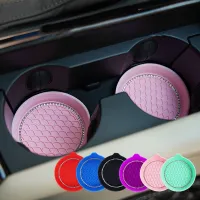 ❈☼☍ New Non-slip Water Cup Pad Car Coaster Diamond Rhinestone Bling Decoration Anti-skid Rubber Cup Bottle Mat Accessories