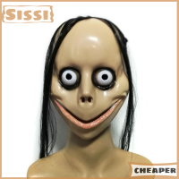 Sissi หน้ากากผีสำหรับผมยาว,ใหม่ฮาโลวีนสยองขวัญพร้อมส่งโมโมหน้ากากแฟนซีหน้ากากพร้อมผมปลอมปากรูปตัววีหน้ากากผีหญิงหน้ากากผีบทบาทการเล่น