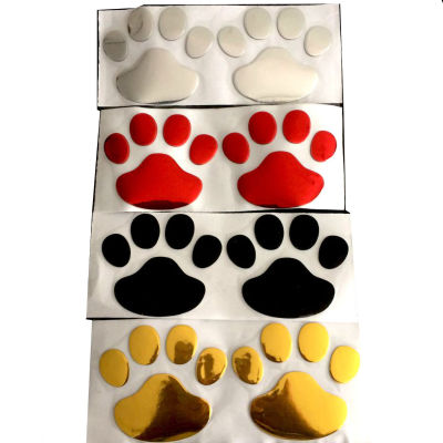 2 pcs Universal PVC Dog Paw Footprint สติกเกอร์รถสัญลักษณ์รูปลอกตกแต่งอุปกรณ์เสริมภายนอก