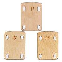 3Pcs Guitar Neck Shims, Solid Maple Wood Guitar Neck Shim Protection 0.25, 0.5 and 1 Degree Guitar Neck Plate Tool