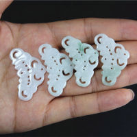 1PC Natural Jade Emerald Butterfly Butterfly Necklace Accessories DIY Bangle Charm Jewellery Fashion Hand-Carved Luck Amulet