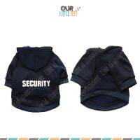 เสื้อน้องหมามีฮู้ต ลาย Security ชุดรปภ.น้อย