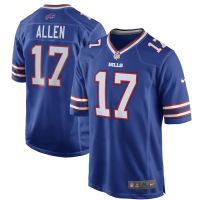 NFL Jersey Sportswear Mens Clothing Buffalo Bills Josh Allen Shield Collar Short Sleeve Shirt เสื้อกีฬาสโมสร เสื้ออเมริกันฟุตบอล