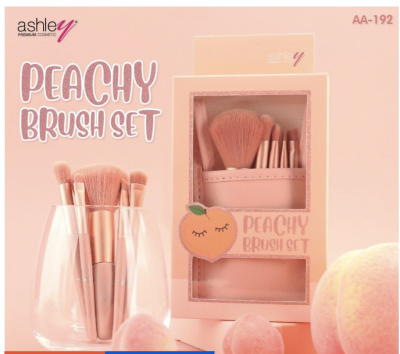 Ashley Peachy Brush Set ชุดแปรงน้องพีช พร้อมกระเป๋า ยั่วมาก ขนนุ่มสุดๆ**ของแท้ พร้อมส่ง