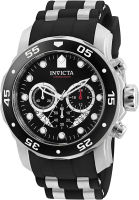 Invicta Mens 6977 Pro Diver Collection Stainless Steel Watch, Blue Dial Black Polyurethane Watch