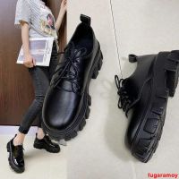 COD DSFGRTUTYIII Large Size Shoes Women 35-43 Womens 41 Preppy Style 42 British Versatile Thick-Soled High-Heeled Students