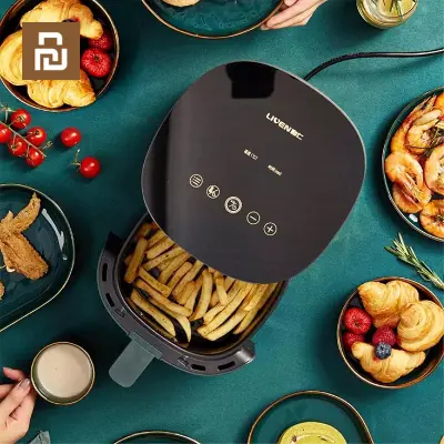 Xiaomi YouPin Official Store หม้อทอดไร้มัน Air Fryer ความจุ 2.5L หม้อทอดอัจฉริยะ สามารถทอดอาหารโดนไม่ต้องใช้น้ำมัน Multifunction Digital LED Touch Screen Timer Temperature Control Health