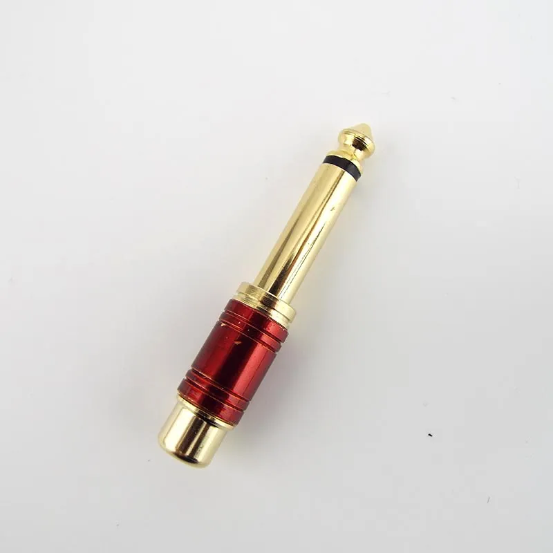 6.35mm (1/4 Inch) Mono Plug to RCA Jack Adaptor - Gold Plated