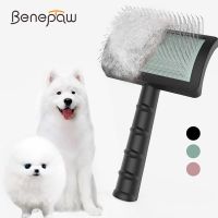 Benepaw Long Wire Pin Slicker Brush For Large Dog Pet Grooming Comb Deshedding Fur Removes Long Thick Loose Hair Undercoat