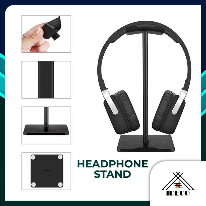 Ideco Aluminium Headphone Stand Tower Headset Holder Earphone Stand