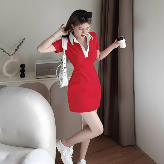 Mua Đầm Body Nữ SANJOLI Váy Dự Tiệc Maxi Dáng Xòe Thiết Kế Hở Lưng Cột Dây  Tay Ngắn Chất Len Màu Đen Đỏ VDE02 - Yeep