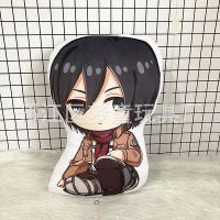 40Cm Attack On Titan Pillow Toys Q Version Manga Peripheral Levi Ackerman Double Sided Pillow Sofa Cushion Stuffed Plush Toy New