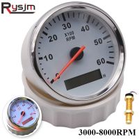 Universal 85มม. เรือ TACHOMETER Marine tacho Meter Gauge LCD ชั่วโมง6000rpm 8000 RPM Meter รถ tacom TACHOMETER 12V24V