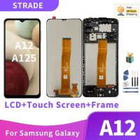 6.5 "สำหรับ A12 Samsung Galaxy Paparan A125F LCD SM-A125F A125 Paparan Digitizer Skrin Sentuh สำหรับ Penggantian Skrin A12 Samsung