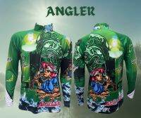 เสื้อตกปลา แฟชั่น กีฬากลางแจ้ง JK THAILAND ลาย ANGLER ป้องกันUV 80-90% สีไม่ตก แห้งเร็ว ใส่ได้ ชาย และ หญิง