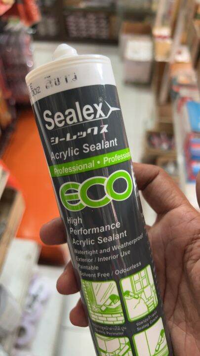 sealex-eco-อะคริลิค-ซีลแลนท์-ยาแนว-sealex-eco-สีขาว-450-กรัม-อุดร่อง-อุดยาแนว-อุดรอยแตก-ส่งจากไทย