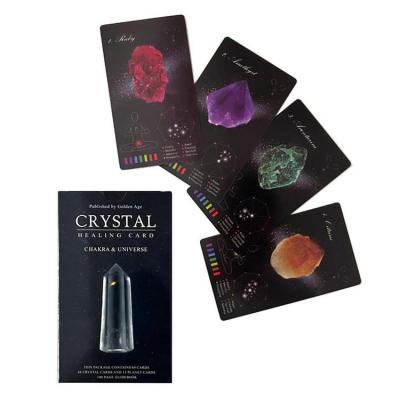 Planet Crystal Energy Wizard Tarot 60pcs Pocket Size 12x7cm Oracle Cards Wiccan Supplies English Version for Party Games efficient