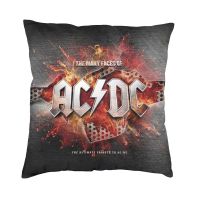 xzx180305   Rock Band AC/DC ปลอกหมอนบ้านตกแต่งออสเตรเลีย Heavy Metal Music ปลอกหมอน45X45ซม.หมอนสำหรับห้องนั่งเล่น