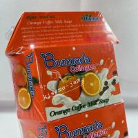 ⚡ของแท้⚡พร้อมส่ง  สบู่ส้ม กาแฟ นม Orange Coffee Milk Soap   สบู่ในตำนาน ขนาด 90 กรัม 1 แพคมี 7 ก้อน