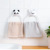 Cute Cartoon Animals Shaped Towel Ring Rack Wall-Mounted Bathroom Holder Hand Towel Rack Kitchen Supply