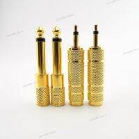 2pcs 6.35mm 1/4" mono Male To 3.5mm 1/8" Female Connector Jack Audio Speaker Mono Terminal Plug Headphone Adapter Gold Plated 6.5mm WB5TH