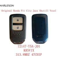 โลโก้สีดำเดิม313.8Mhz 47ชิปไร้กุญแจ72147-T5A-J01กุญแจรถสำหรับ OEM Honda Fit สำหรับใช้ในเมืองรถรับส่งแจ๊ส2014