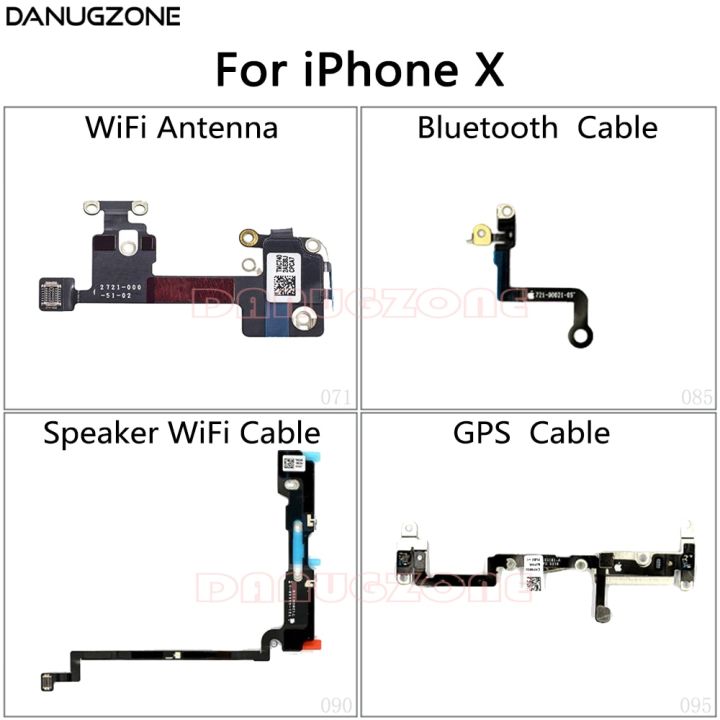 ลำโพงเสียงกริ่งลำโพง WiFi Bluetooth GPS เสาอากาศรับสัญญาณสายเคเบิ้ลยืดหยุ่นสำหรับ iPhone X LPX3762อะไหล่ทดแทน