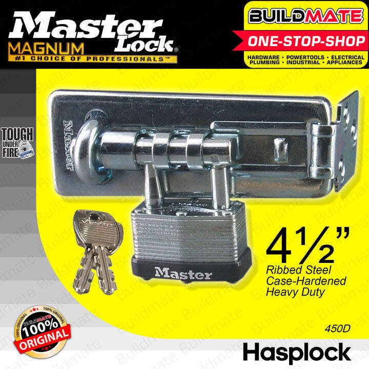 MASTER LOCK Hasplock Hasp Lock Ribbed Steel 4 1/2" 450D 100 ORIGINAL