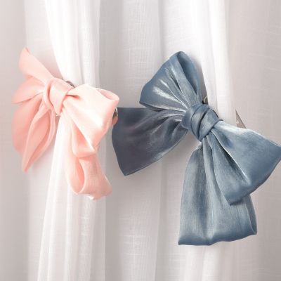 【cw】 17 Styles Big Bowknot Chiffon Curtain Tieback Clip Elegant Buckle Holders Practical Party Festival Home Hanging Decoration ！