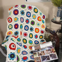 Handmade Sofa Mat Crochet blanket Cushion Granny square afghan blanket Colourful Stereo Daisy Tablecloth Table runner