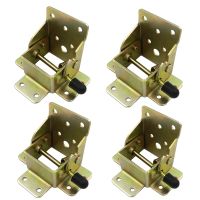 1/2/4pcs Folding Bracket Iron Folding Lock Extension Table Chair Bed Leg Foldable Support Brackets Hinge Self Lock Hinges