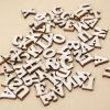 Zoeen 100pcs flatback scrapbooking craft wood letter alphabet english - ảnh sản phẩm 1