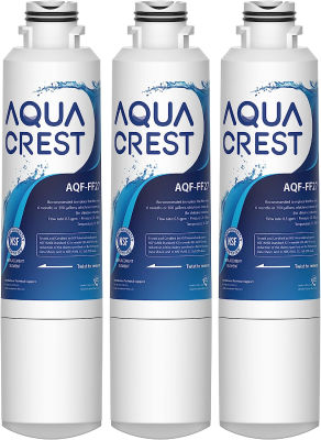 AQUA CREST AQUACREST DA29-00020B Refrigerator Water Filter, Replacement for Samsung DA29-00020A/B, HAF-CIN/EXP, Kenmore 46-9101, DA97-08006A, RF4287HARS, Pack of 3