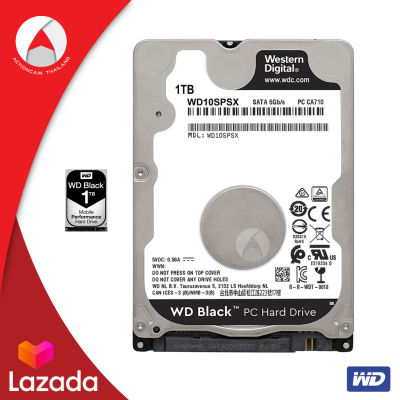 WD Black 1TB HDD โน้ตบุ๊ก 2.5 นิ้ว Notebook Drive สำหรับเกมส์ เกมเมอร์ Harddisk (WD10SPSX) Gamer Hard Drive ฮาร์ดดิสก์ เย็นและเงียบ HDD NB WD 1TB 7200rpm SATA3(6Gb/s) 32MB 5Y (7mm) ประกัน Synnex 5 ปี internal ฮาร์ดดิส harddrive ฮาร์ดไดรฟ์ wd internal game