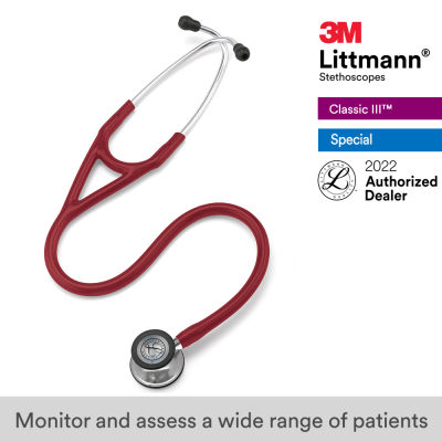 3M Littmann Cardiology IV Stethoscope, 27 inch, #6170 (Burgundy Tube, Mirror-Finish Chestpiece, Stainless Stem and Eartubes)