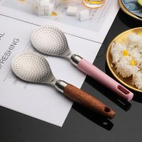 ❁ Creative 304 stainless steel rice spoon Rice spoon Household rice spatula Kitchen rice cooker serving rice spoon