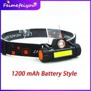 Headlamp Multifunctional Waterproof Powerful LED Headlamp XPE + COB USB