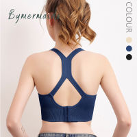 Bymermaids Seamless Womens Sports Shockproof Running lette Fitness Shirt Beauty Back Gym Yoga Tops Female Crop Top